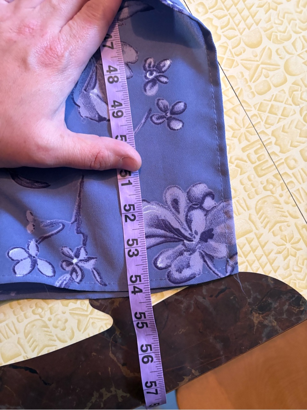 Vintage Sleeveless Floral Maxi Dress in Periwinkle Blue - Picture 10 of 11